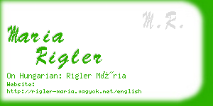 maria rigler business card